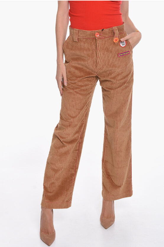 Shop Cormio Corduroy Taner Workwear Pants With Patches