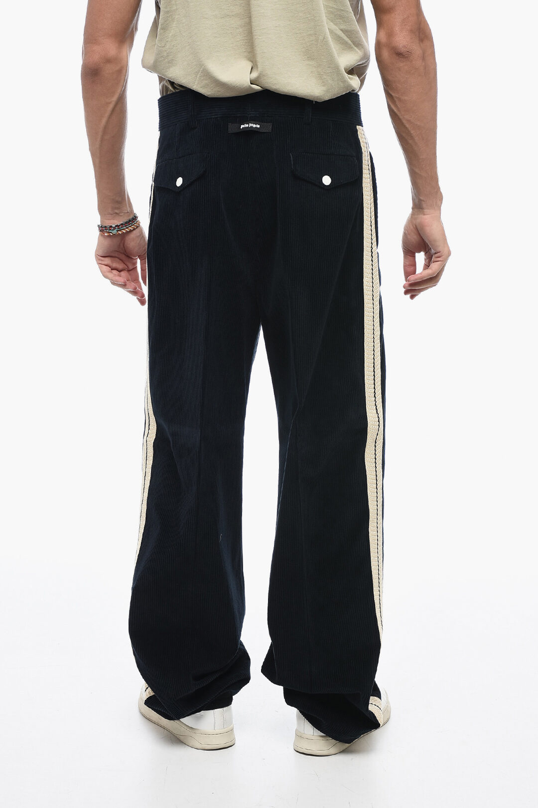 Palm Angels Corduroy TAPE Pants with Contrasting Bands men