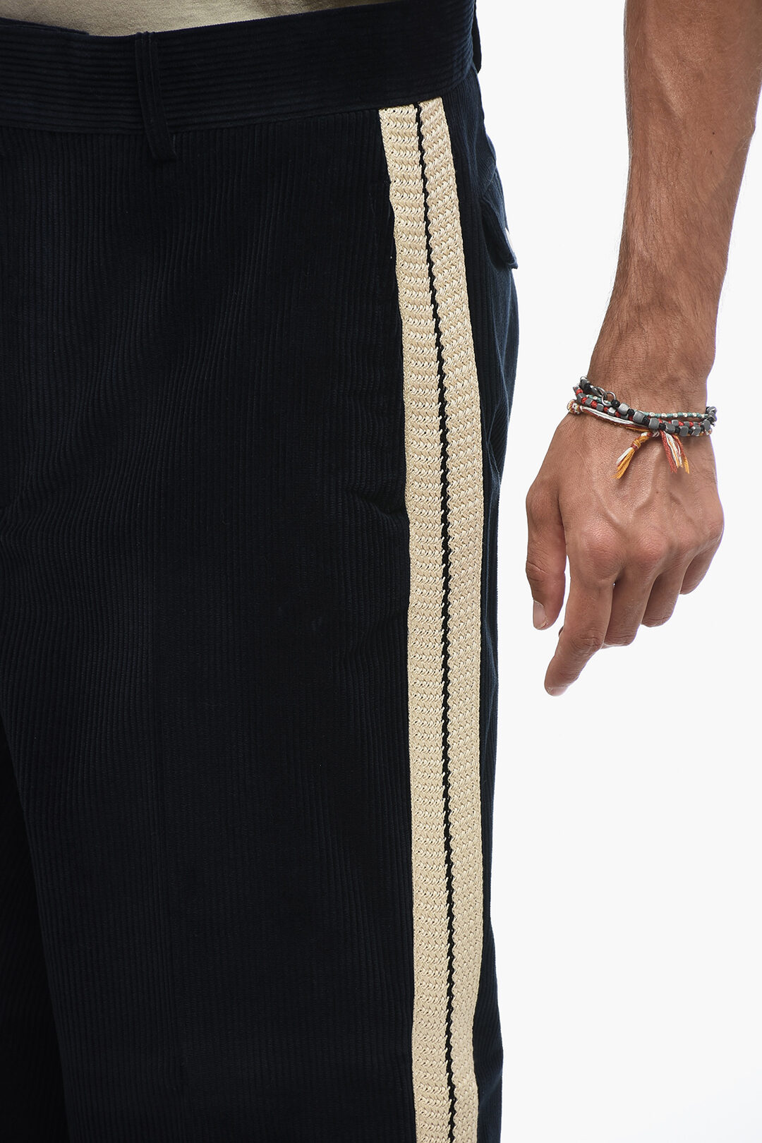 パンツ PALM ANGELS LOGO TAPE KNITTED TROUSERS PALM ANGELS Womens Knit Tape Trousers Black - Clothing from