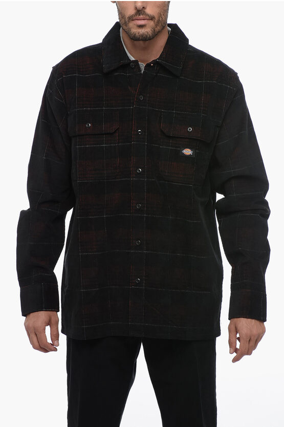 Shop Dickies Corduroy Tartan Checked Alma Shirt