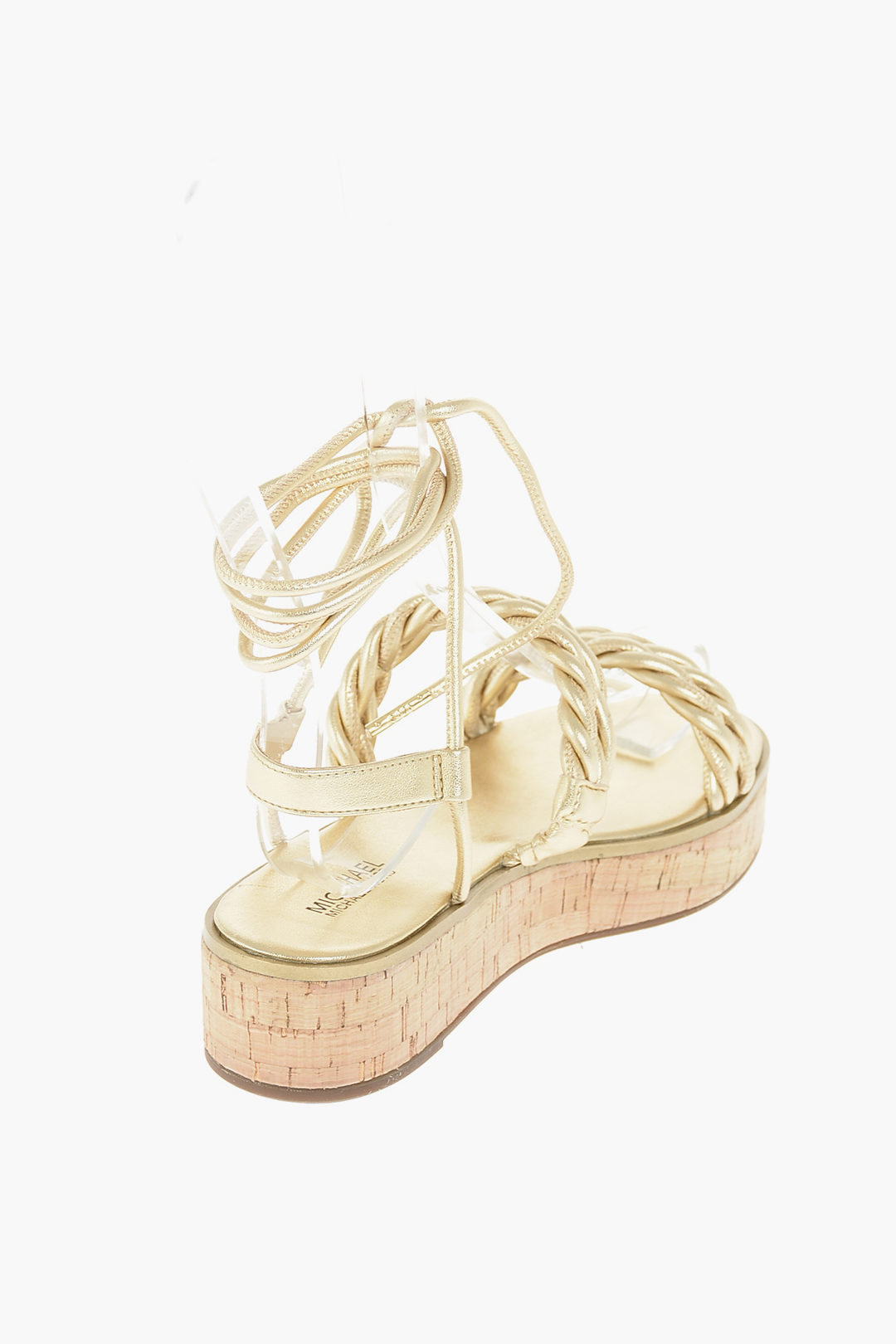 Michael Kors Cork Wedge MARINA Lamè Leather Sandals 4cm women - Glamood  Outlet