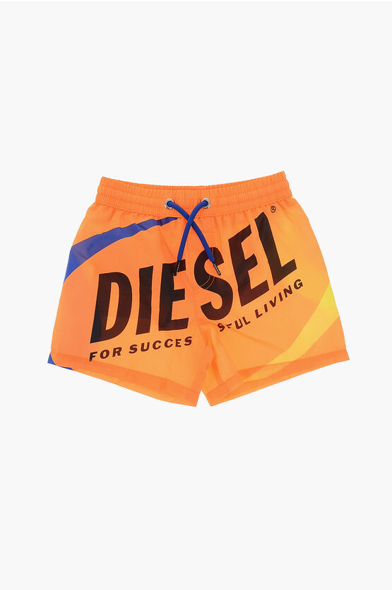 Diesel boxer mare bambino con logo giallo