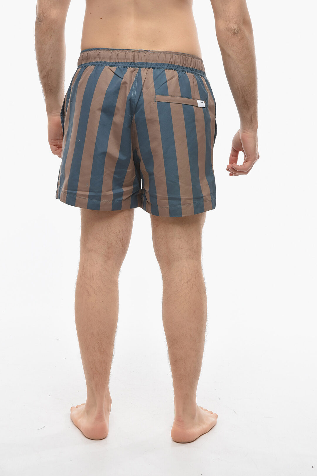 Costume Da Bagno Unisex Retrò A Righe Blu E Bianche – Anni '20 – 100% Cotone – Per Feste A Tema E Carnevale – Taglie Da S A XXL