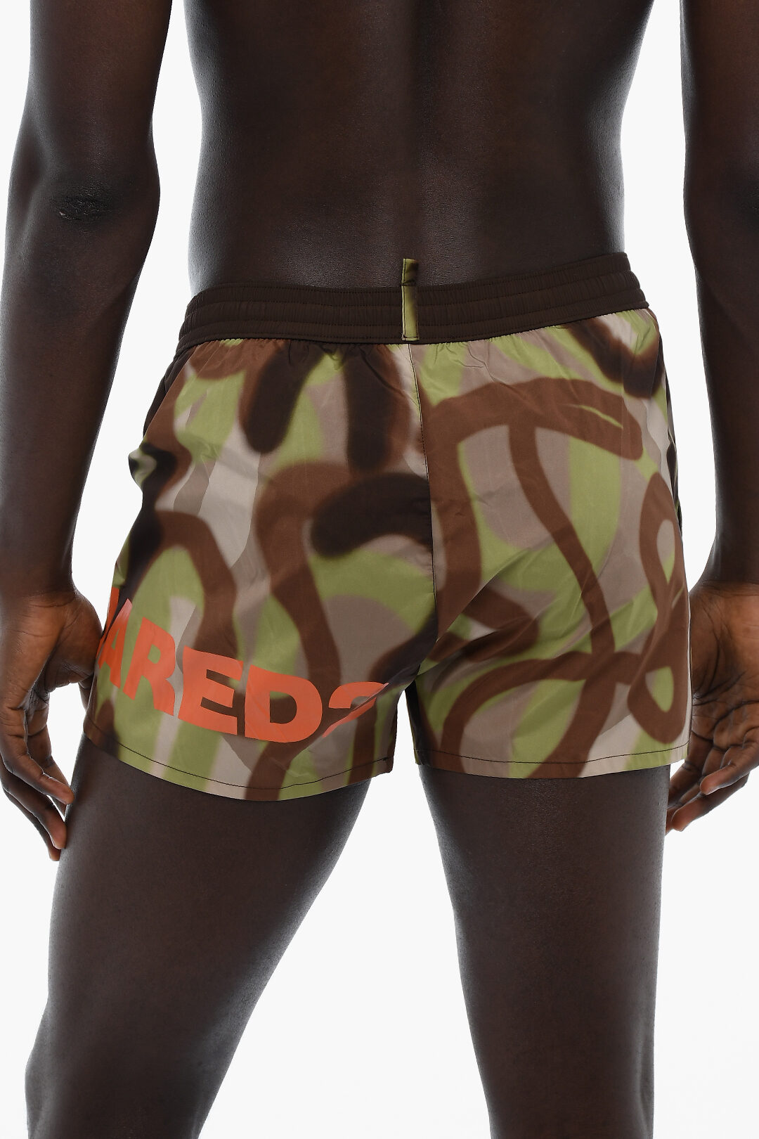 Slip De Bain Dsquared Pour Homme - Vert Fluo - Taille S - Costume Triangulaire - Occasion Très Bon état