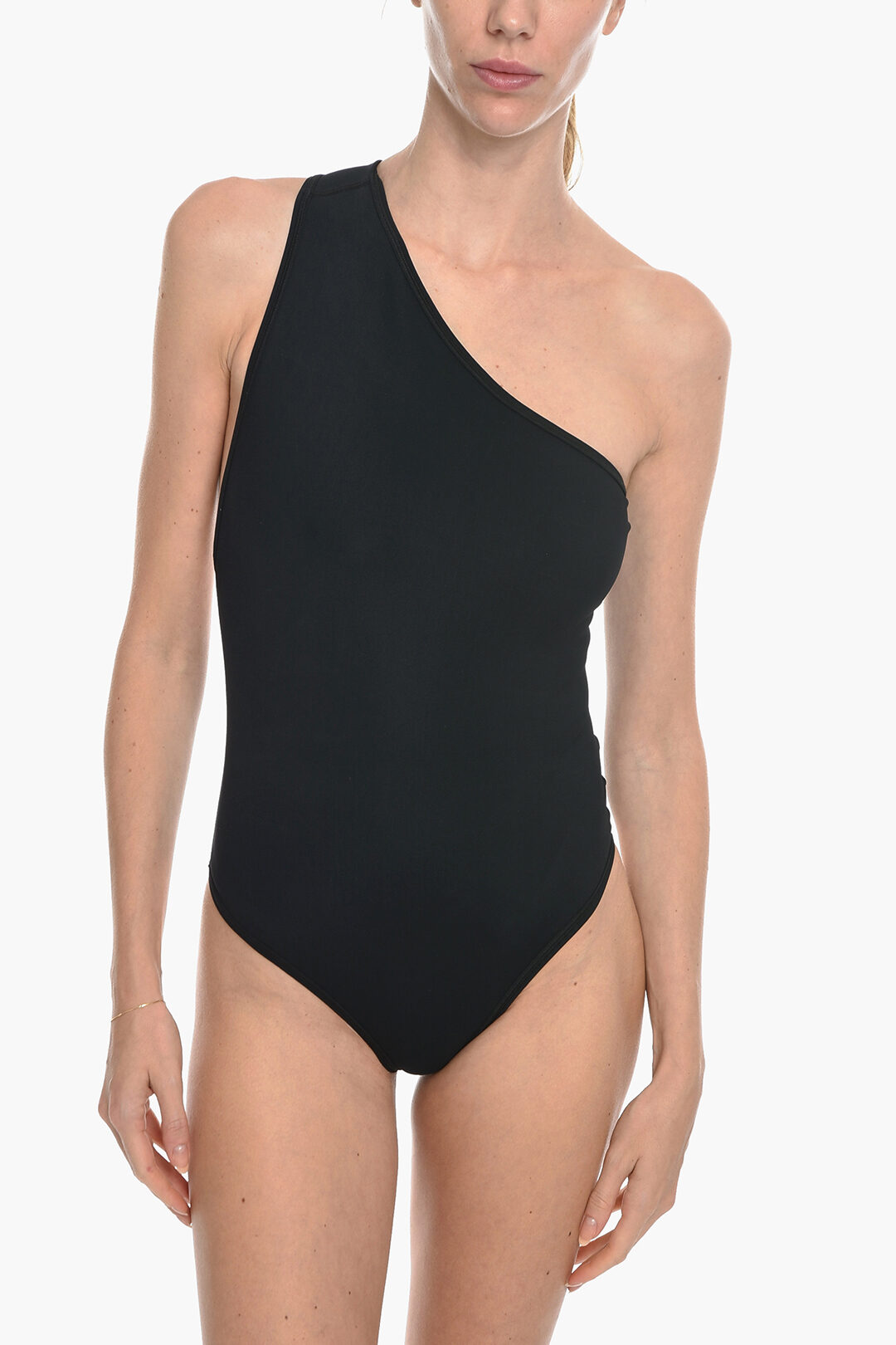 Top Estivo Casual Da Donna Monospalla Aderente Tinta Unita Senza - Foto 4