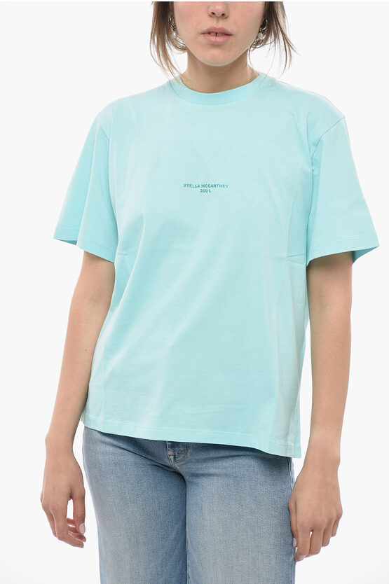 Shop Stella Mccartney Cotton 2001 T-shirt With Glittered Print