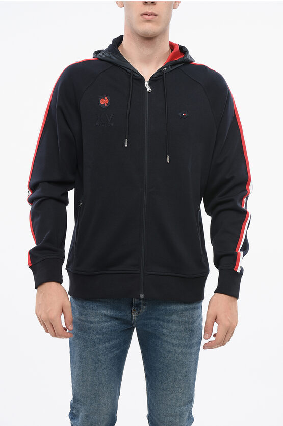 Eden Park Cotton Ambare Sweatshirt With Zip Closure And Hood