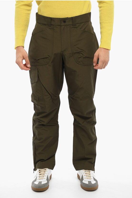 Woolrich Cotton And Nylon Regular Waist Cargo Trousers In Green