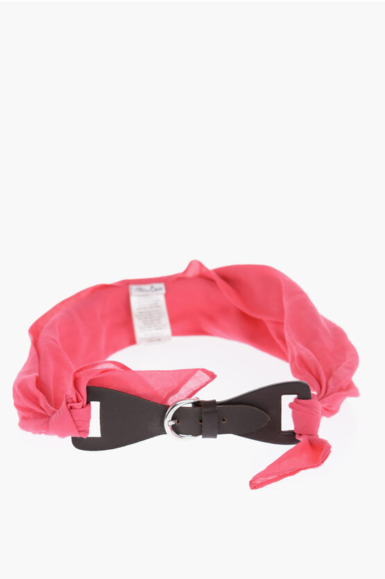 Attic And Barn Cotton And Silk Faustina Belt 90mm In Pink