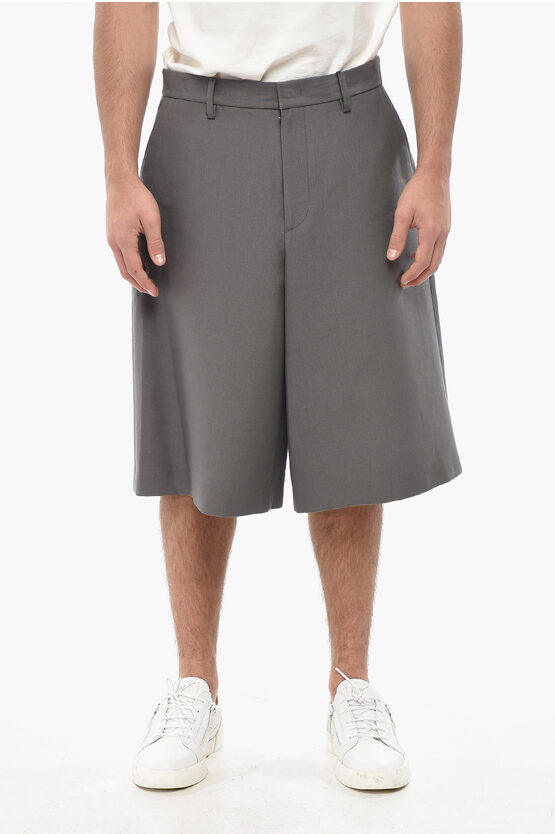 1989 Studio Cotton And Silk Shorts With Belt Loops In Gray