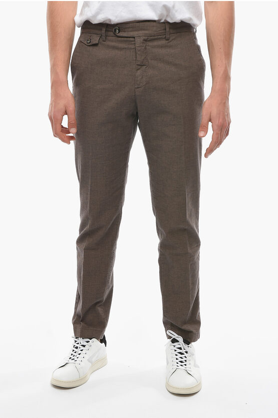 Cruna Cotton And Virgin Wool Raval Trousers In Brown