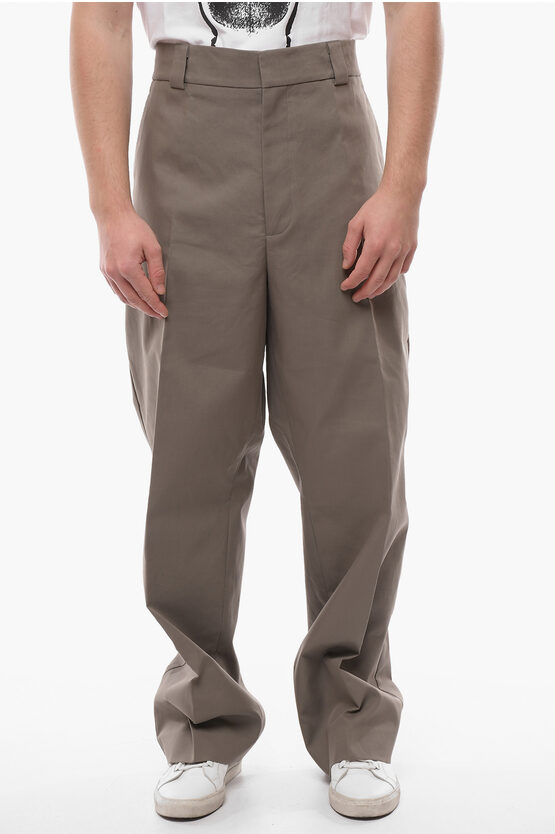 Fear Of God Cotton Baggy Pants with Concealed Closure men