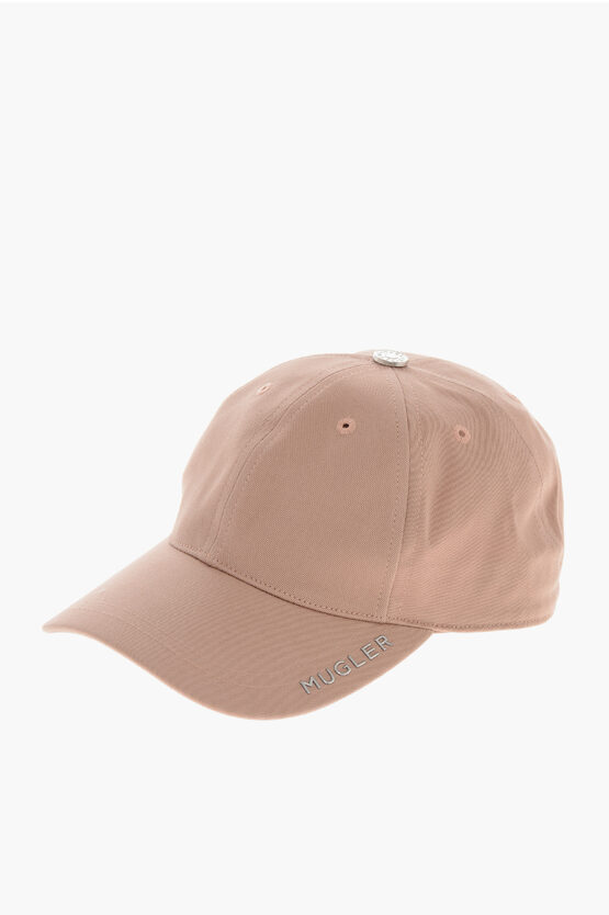Mugler Cotton Baseball Cap With Logo Patch