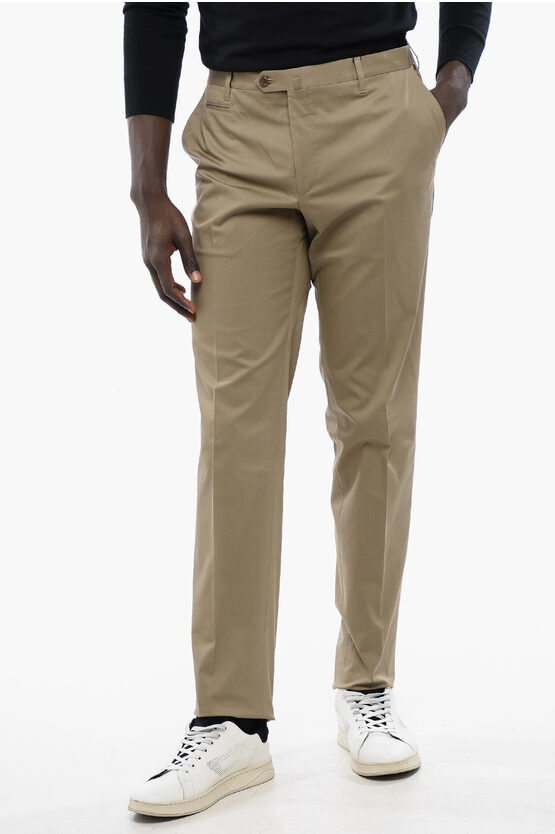 Corneliani Cotton Blend Academy Pants With Zipped Pockets
