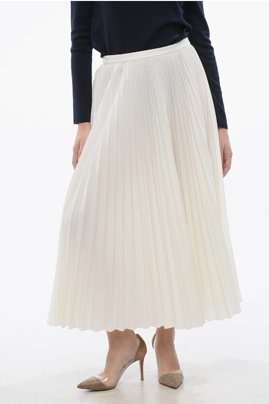 DIOR COTTON BLEND ACCORDION MIDI SKIRT 