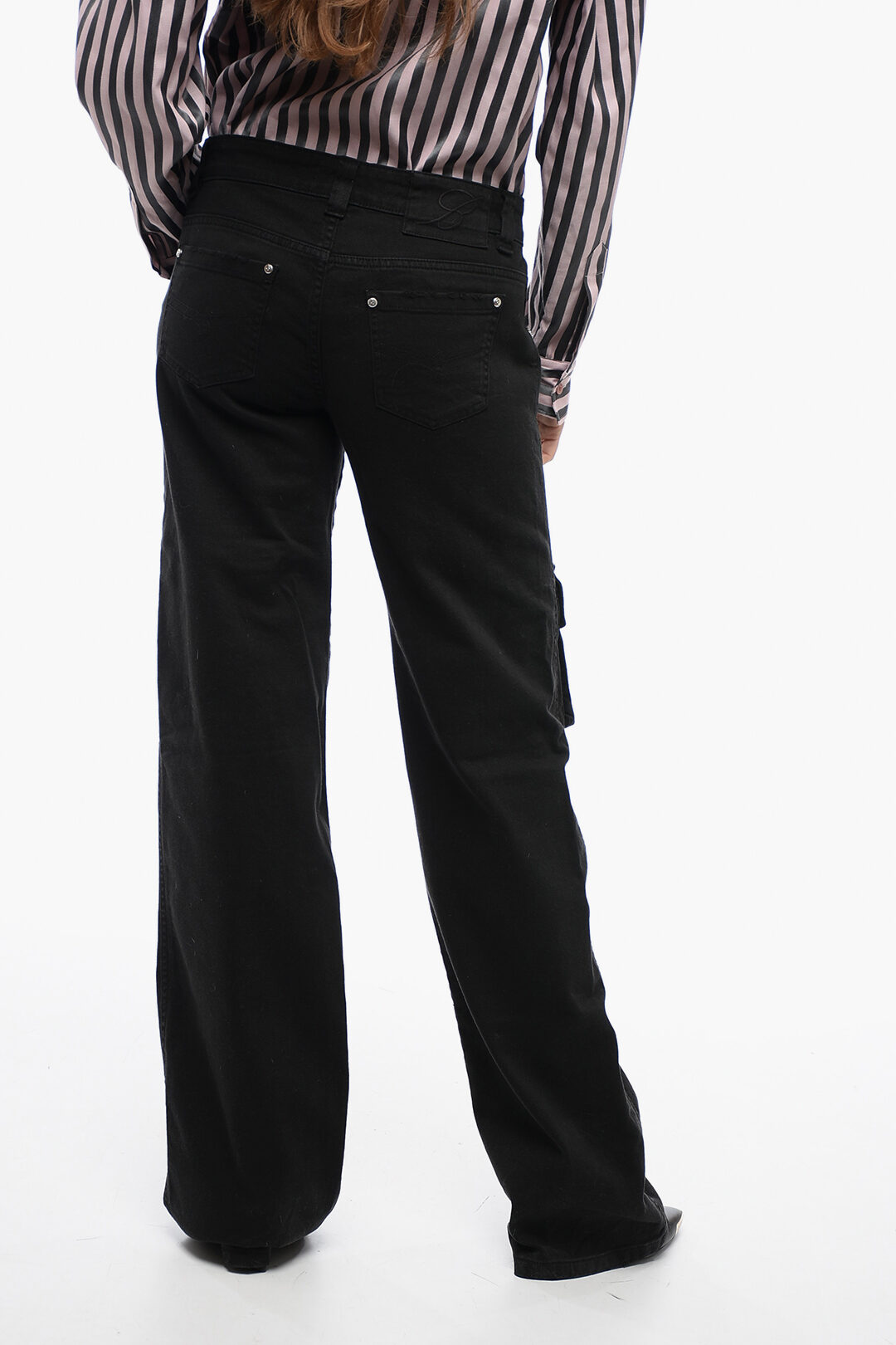 パンツ BLUMARINE Women Straight Pants 4P094A N0990 BLACK Straight-leg Twill Pants | Blumarine