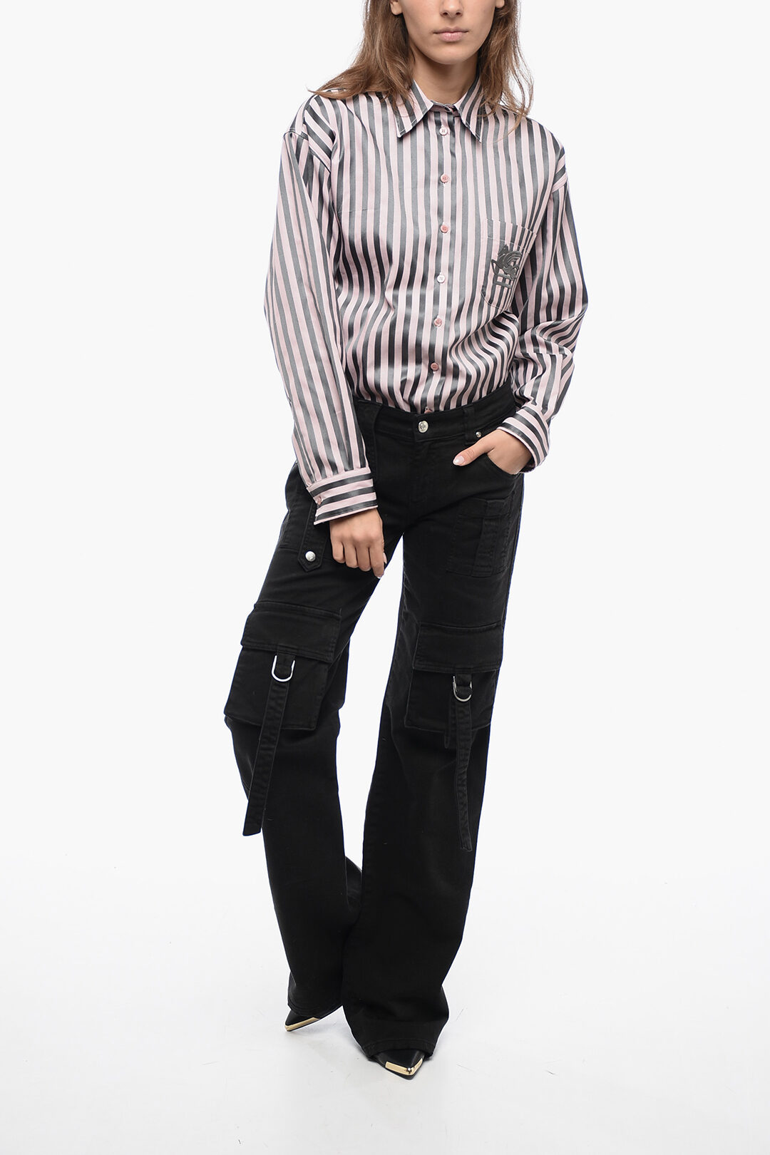 Blumarine Cotton Blend Bootcut Cargo Pants women - Glamood