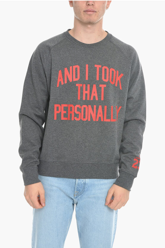 Scrimmage Cotton Blend Crew-neck Sweatshirt With Contrasting Print In Multi