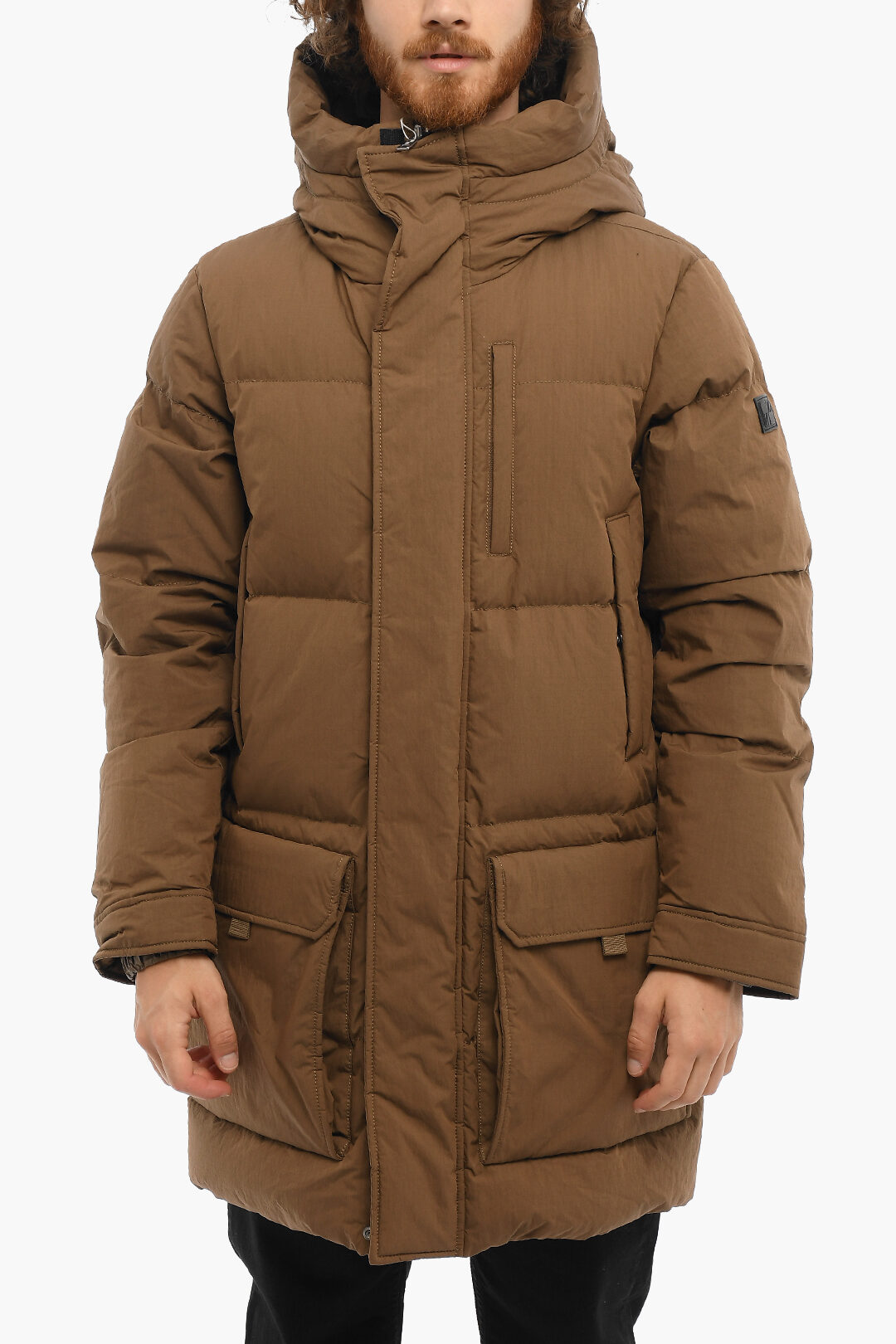Woolrich Cotton Blend Down Jacket with Hood men Glamood Outlet