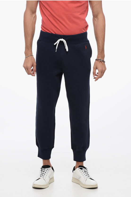 Shop Polo Ralph Lauren Cotton Blend Fleeced Sweatpants With Cuffs