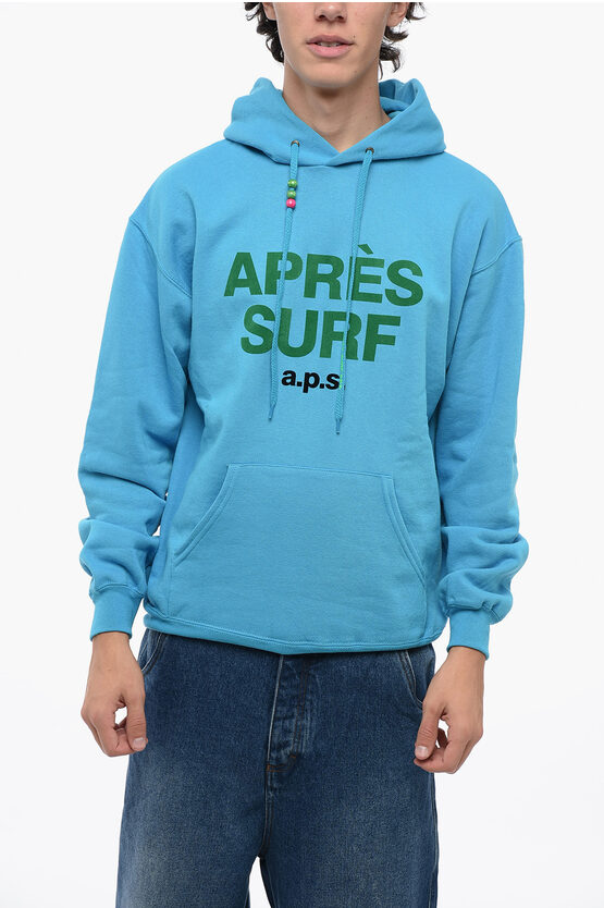 Shop Après Surf Cotton Blend Hoodie With Velvet Logo