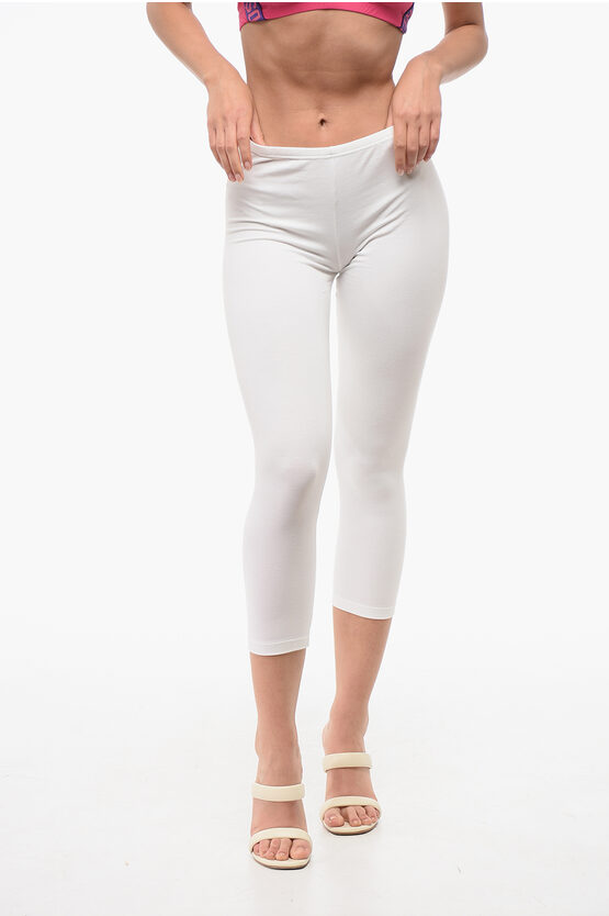 Dsquared2 Cotton Blend Icon Leggings In White