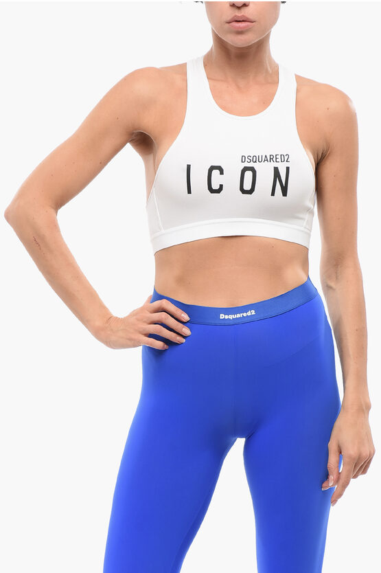 Dsquared2 Cotton Blend Icon Sport Bra