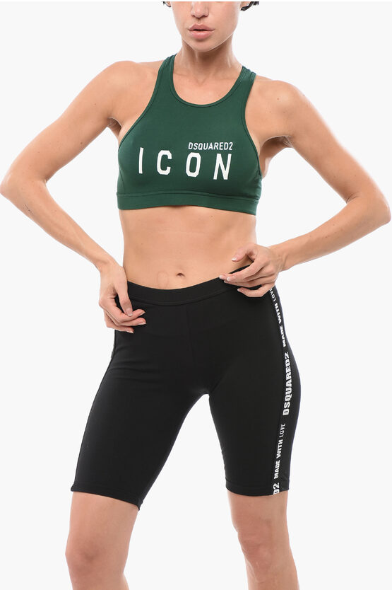Dsquared2 Cotton Blend Icon Sport Bra