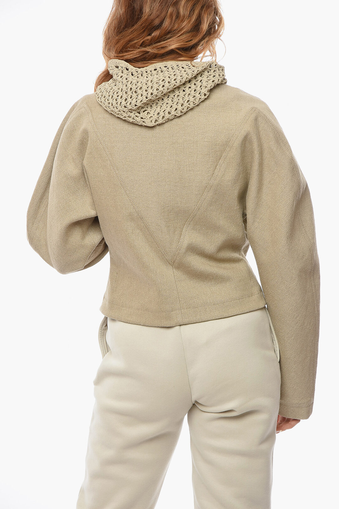 Bottega Cottonblend Jacket with Crochet Hood women Glamood Outlet