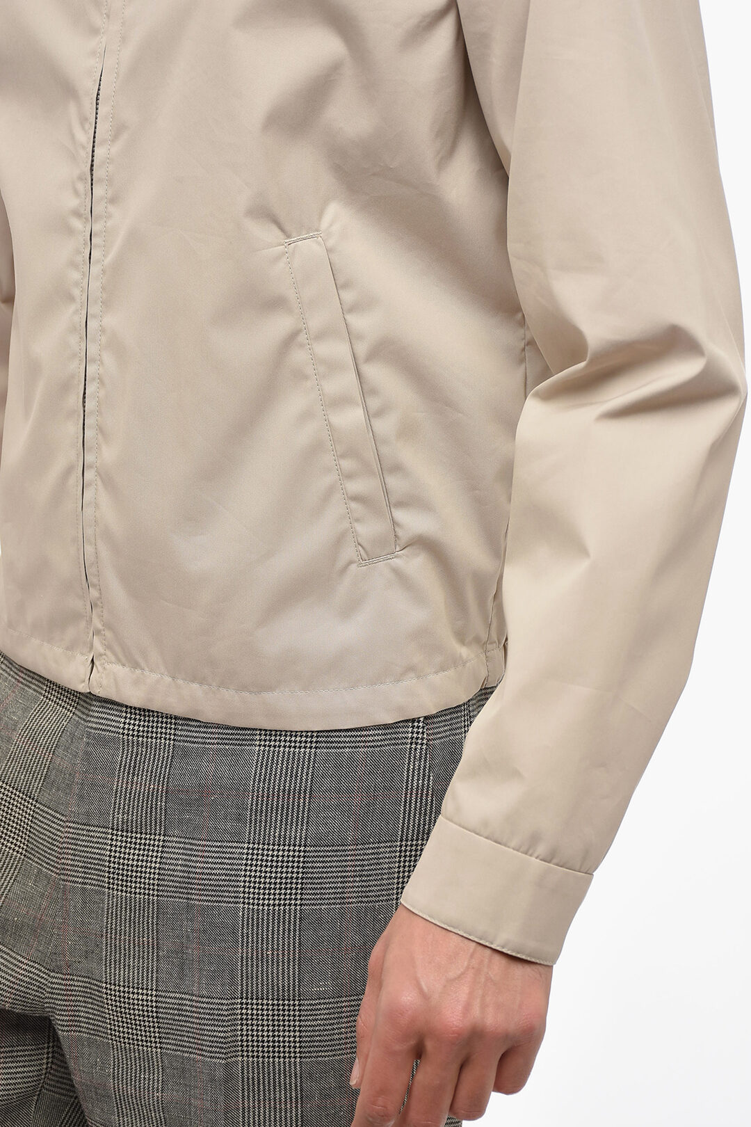 Prada Cotton Blend PANAMA Bomber Jacket with Front Zip men