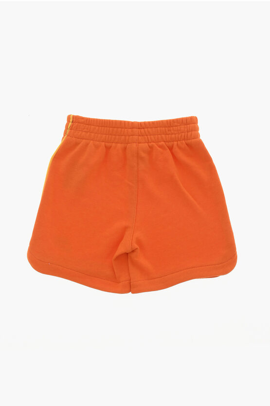 Cotton Blend Shorts and T-Shirt Set with Embossed Logo