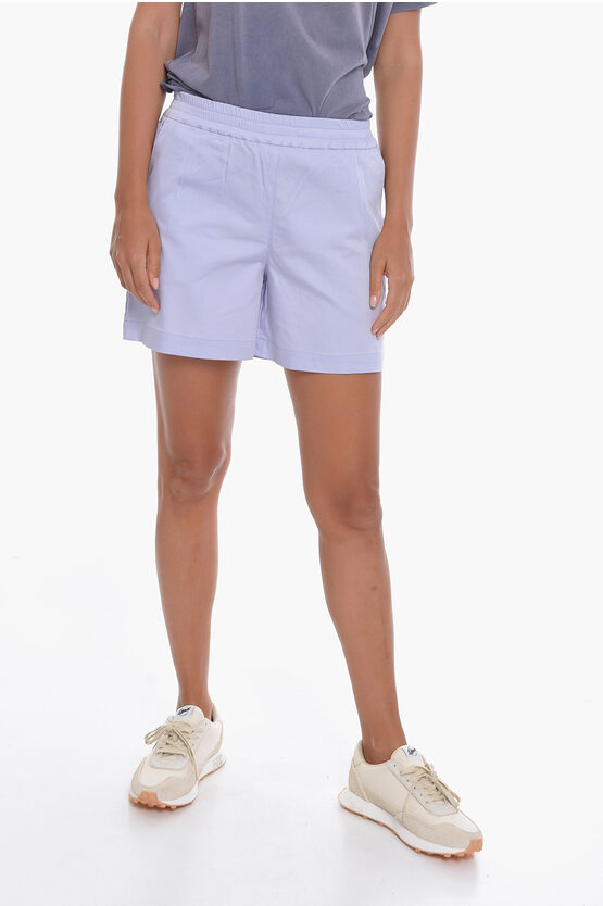 Notes Du Nord Cotton Blend Shorts With Drawstring On The Waist In Neutral