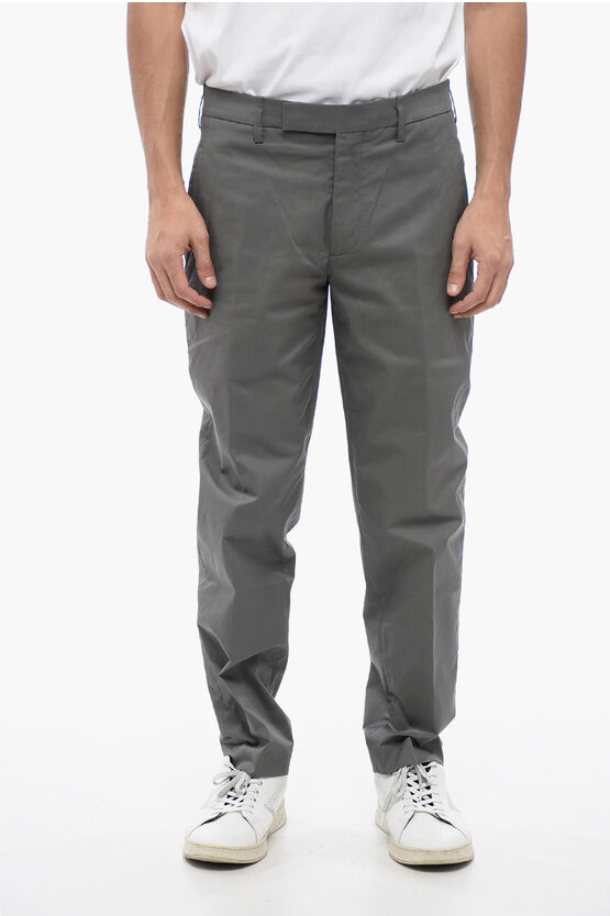 Shop Neil Barrett Cotton Blend Slim Fit Chinos Pants