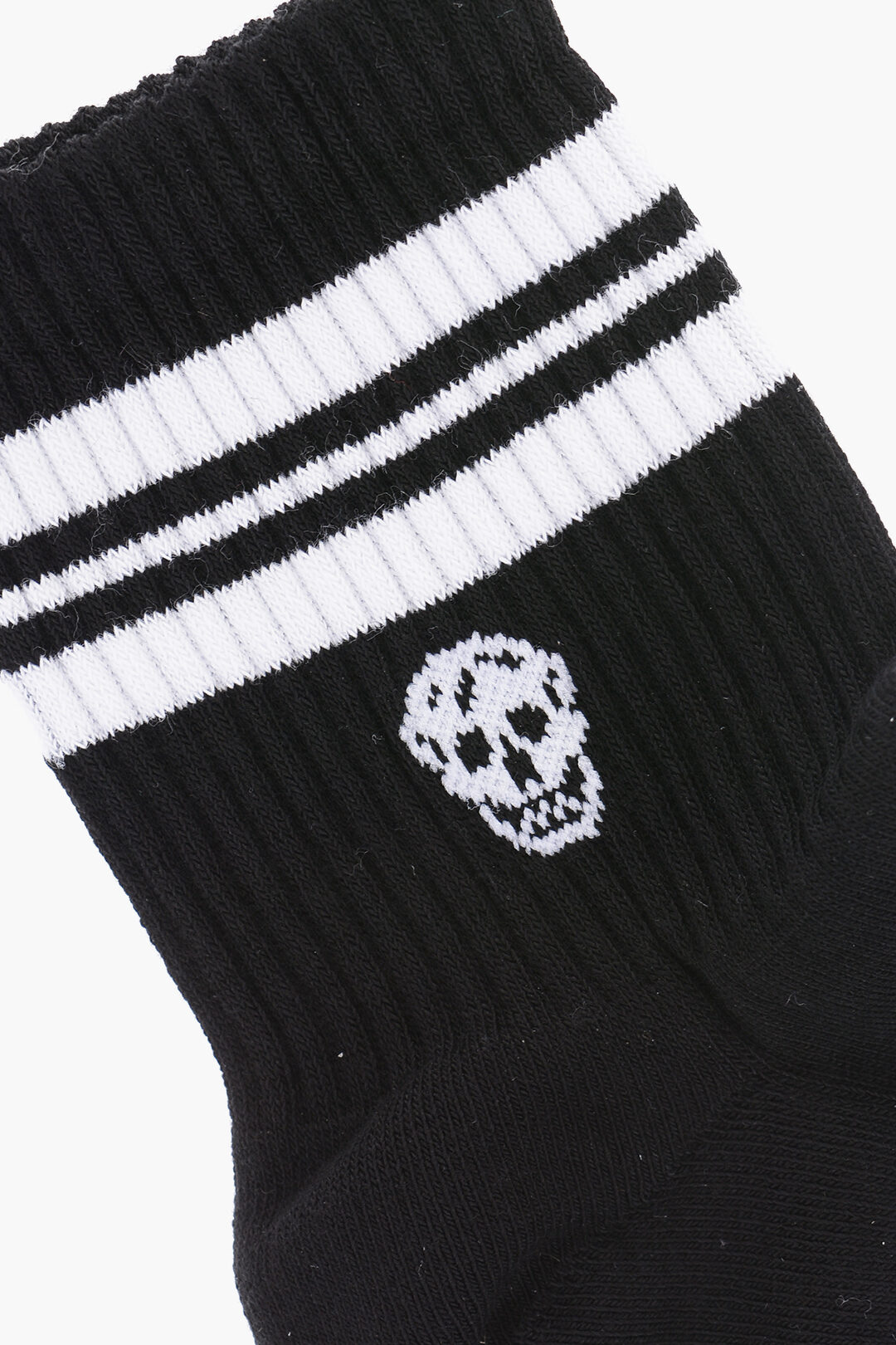 Alexander McQueen Cotton Blend Socks with Contrasting Details