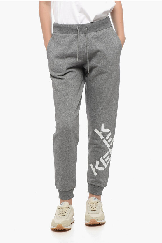 Shop Kenzo Cotton Blend Sport Classic Printed Sweatpants