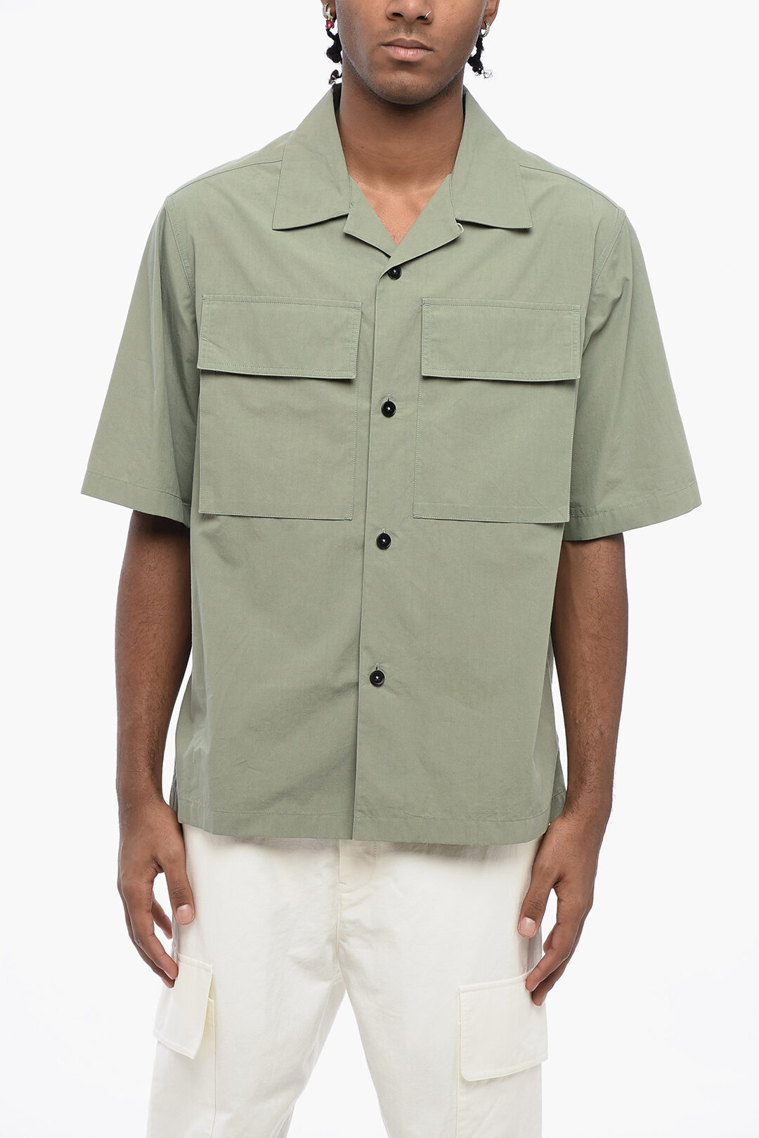 Jil Sander Cotton Bowling Shirt with Breast-pockets men - Glamood 