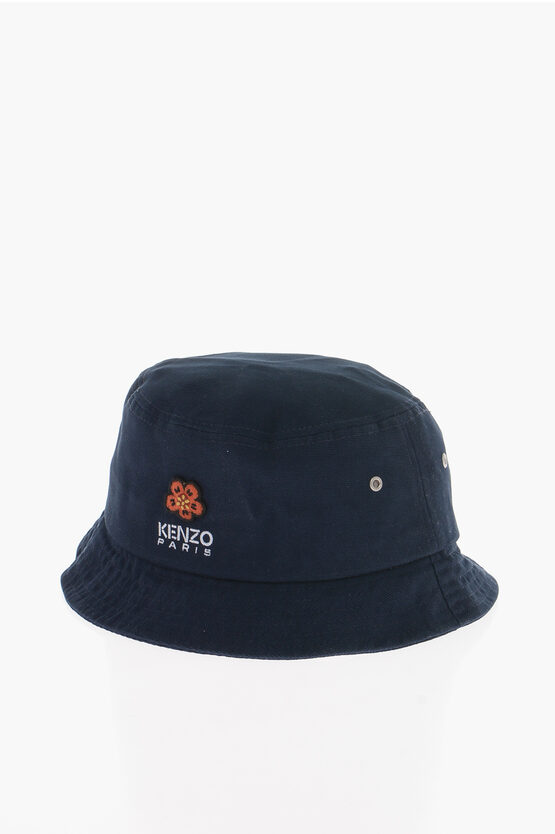 KENZO COTTON BUCKLET HAT WITH LOGO 