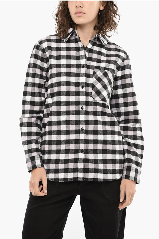 Woolrich Cotton Buffalo Check Shirt In Black