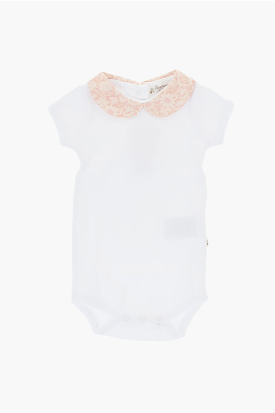 Shop Bonpoint Cotton Calix Bodysuit With Printed Collar