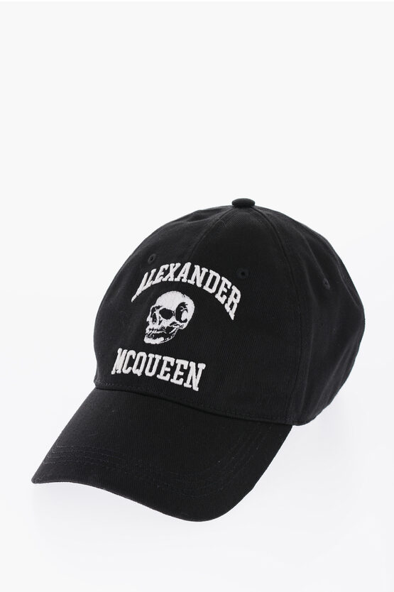 Alexander Mcqueen Embroidered Cotton-twill Baseball Cap