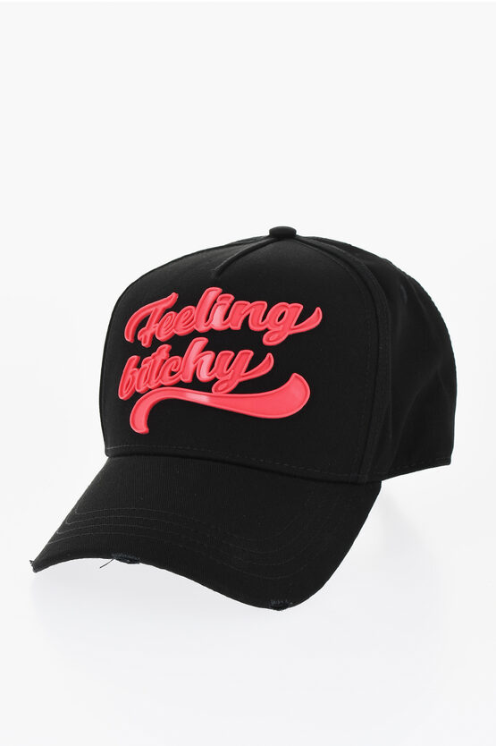 Dsquared2 Cotton Cap With Rubber Details