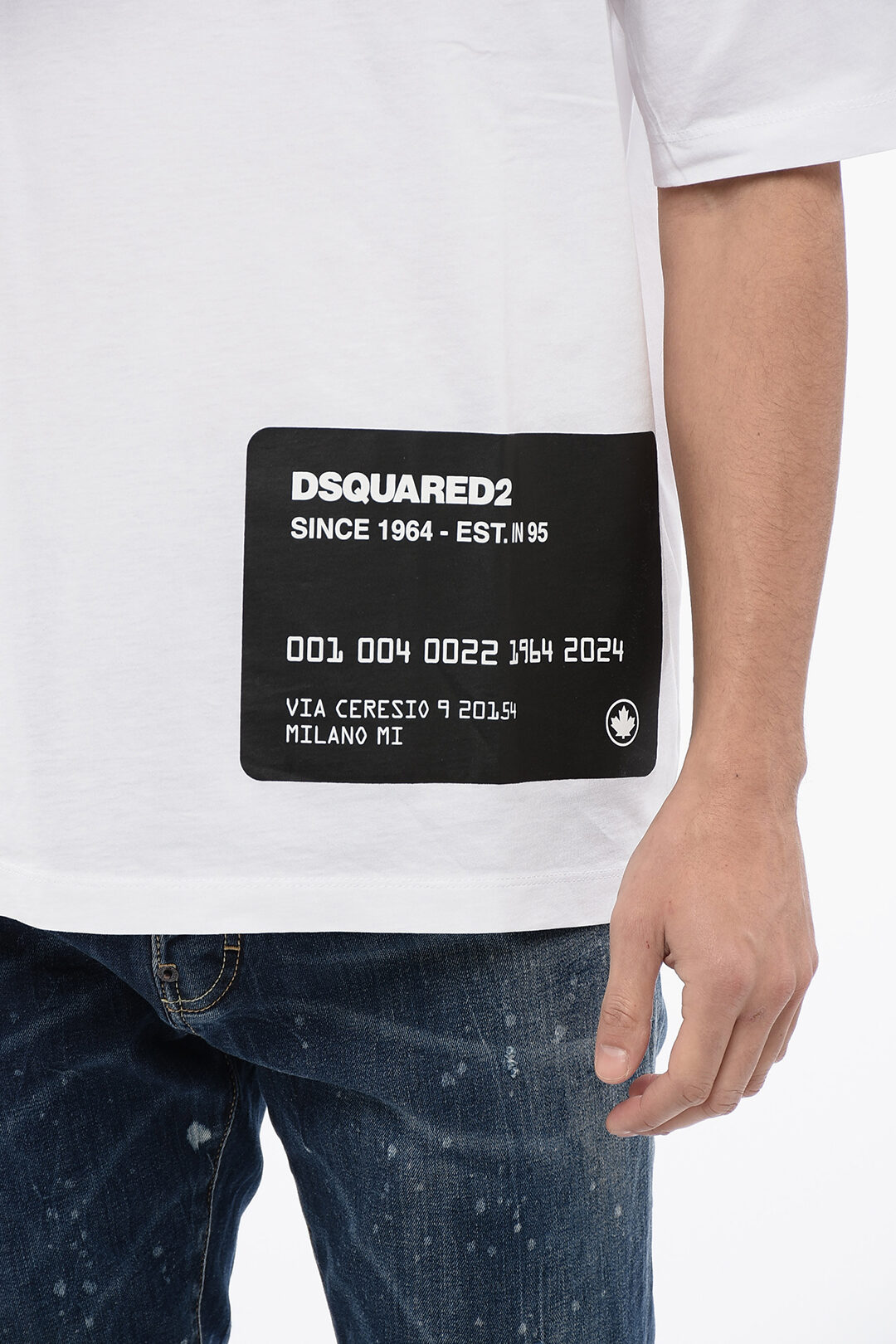 Dsquared2 Cotton CARD Loose Fit T-Shirt men - Glamood Outlet