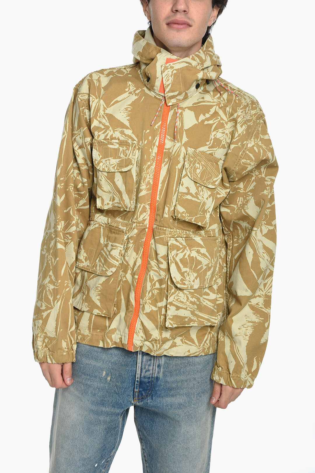 Aries Cotton Cargo Jacket with Camo Pattern men Glamood Outlet