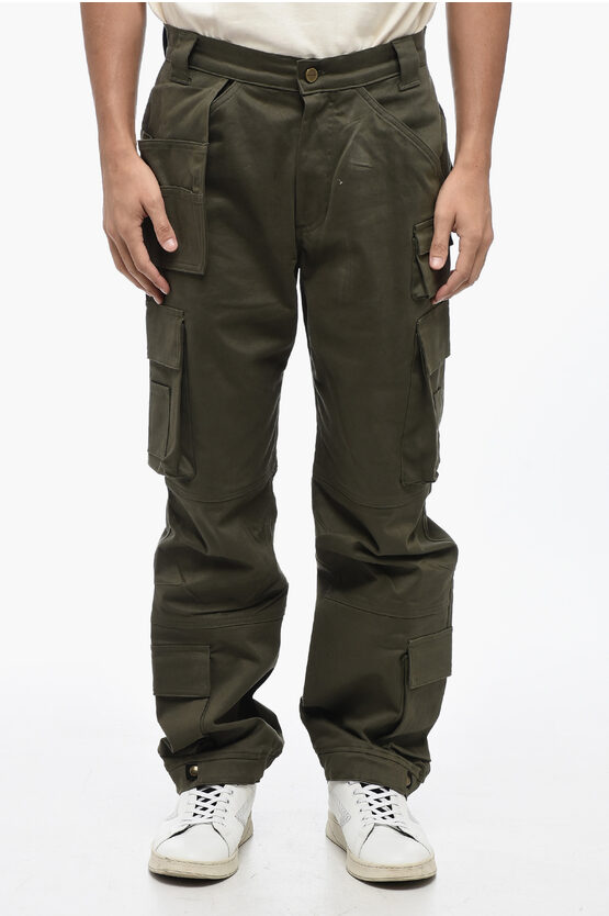 Shop Cultura Cotton Cargo Pants With Golden Button