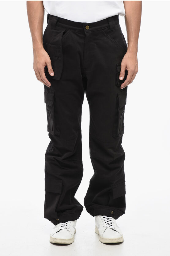 Shop Cultura Cotton Cargo Pants With Golden Button