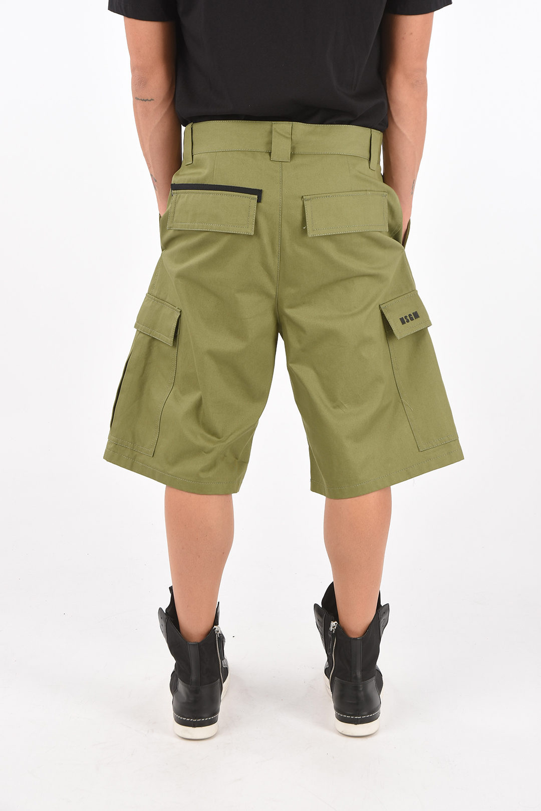 MSGM cotton cargo trousers - Green