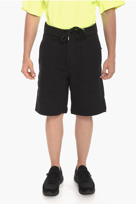 Ambush Cotton Cargo Shorts With Nylon Detail In Black