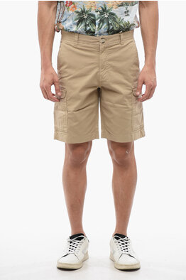 1989 Studio Solid Color Cargo Shorts with Belt Loops men 1989 Studio Solid Color Cargo Shorts with Belt Loops men
