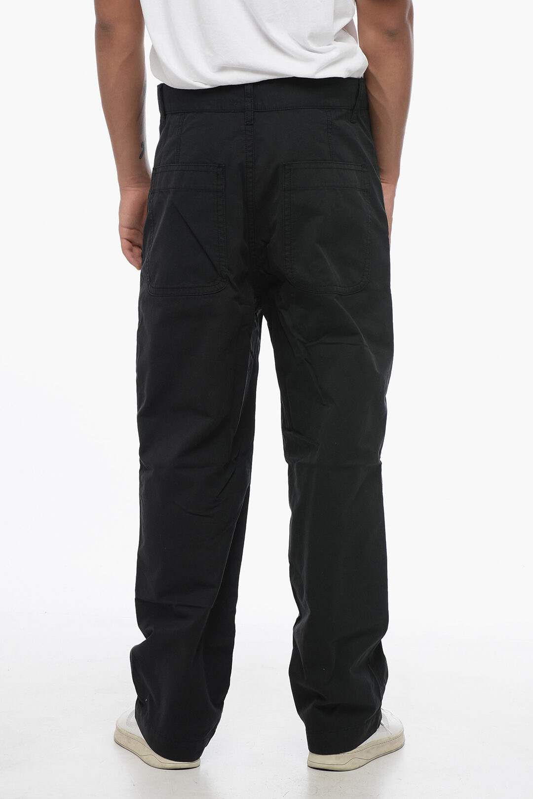 Isabel Marant Cotton Carrot Fit Pants with Belt Loops men