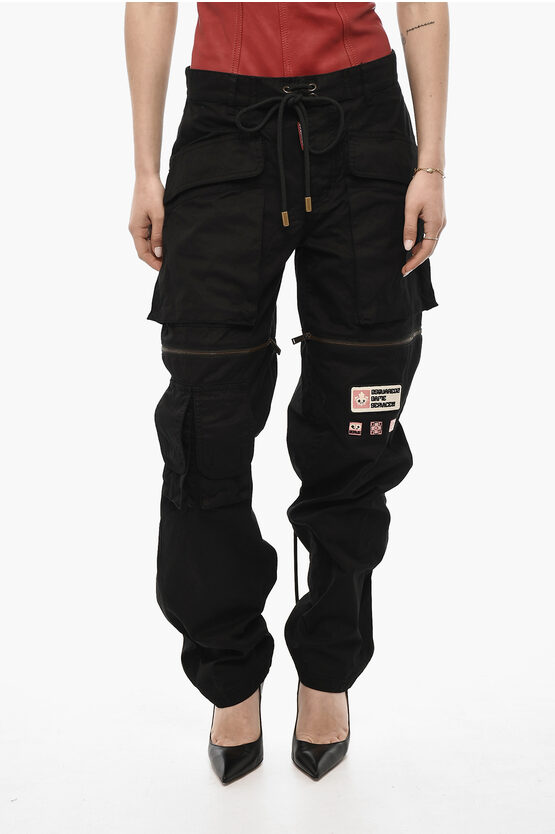 Dsquared2 Cotton Casual Pants With Zip Details